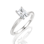 Beatrice Radiant Cut Lab Grown Diamond 18Kt White Gold Engagement Ring - View 2