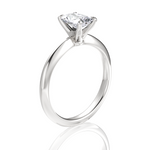 Beatrice Radiant Cut Lab Grown Diamond Platinum Engagement Ring - View 3
