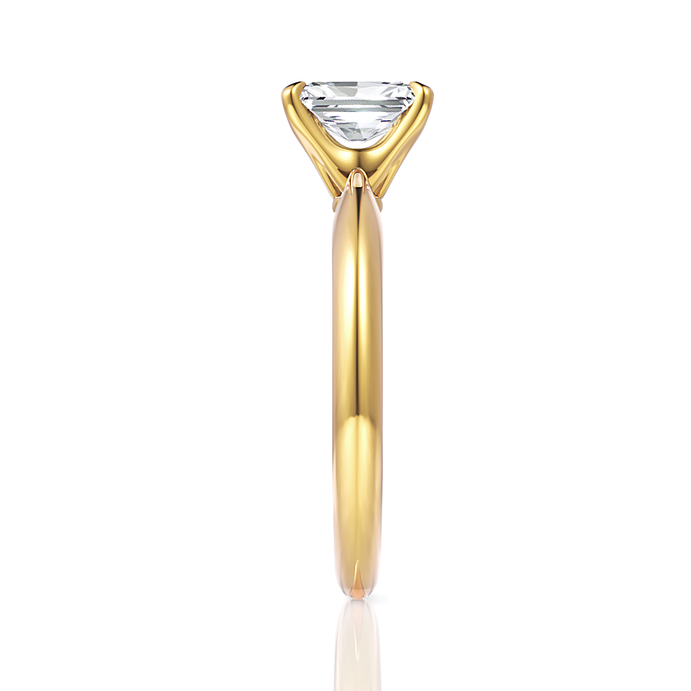 Beatrice Radiant Cut Lab Grown Diamond 18Kt Yellow Gold Engagement Ring - View 4