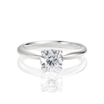 Beatrice Round Cut Lab Grown Diamond 18Kt White Gold Engagement Ring