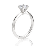 Beatrice Round Cut Lab Grown Diamond Platinum Engagement Ring - View 3