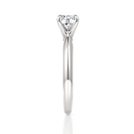 Beatrice Round Cut Lab Grown Diamond Platinum Engagement Ring - View 4