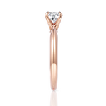 Beatrice Round Cut Lab Grown Diamond 18Kt Rose Gold Engagement Ring - View 4