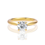 Beatrice Round Cut Lab Grown Diamond 18Kt Yellow Gold Engagement Ring