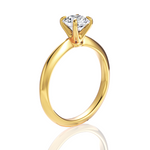 Beatrice Round Cut Lab Grown Diamond 18Kt Yellow Gold Engagement Ring - View 3