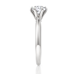 Andrea Round Cut Lab Grown Diamond Platinum Engagement Ring - View 4