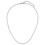 Leslie's Gold Flat Cable Adjustable Chain - 14k White Gold / 18 in / 1.4 mm