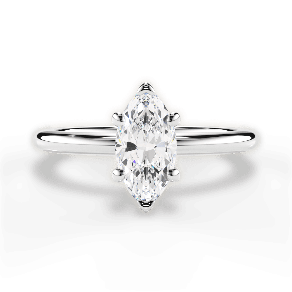 Allison Marquise Cut Lab Grown Diamond 18Kt White Gold Engagement Ring