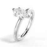 Allison Marquise Cut Lab Grown Diamond Platinum Engagement Ring - View 2