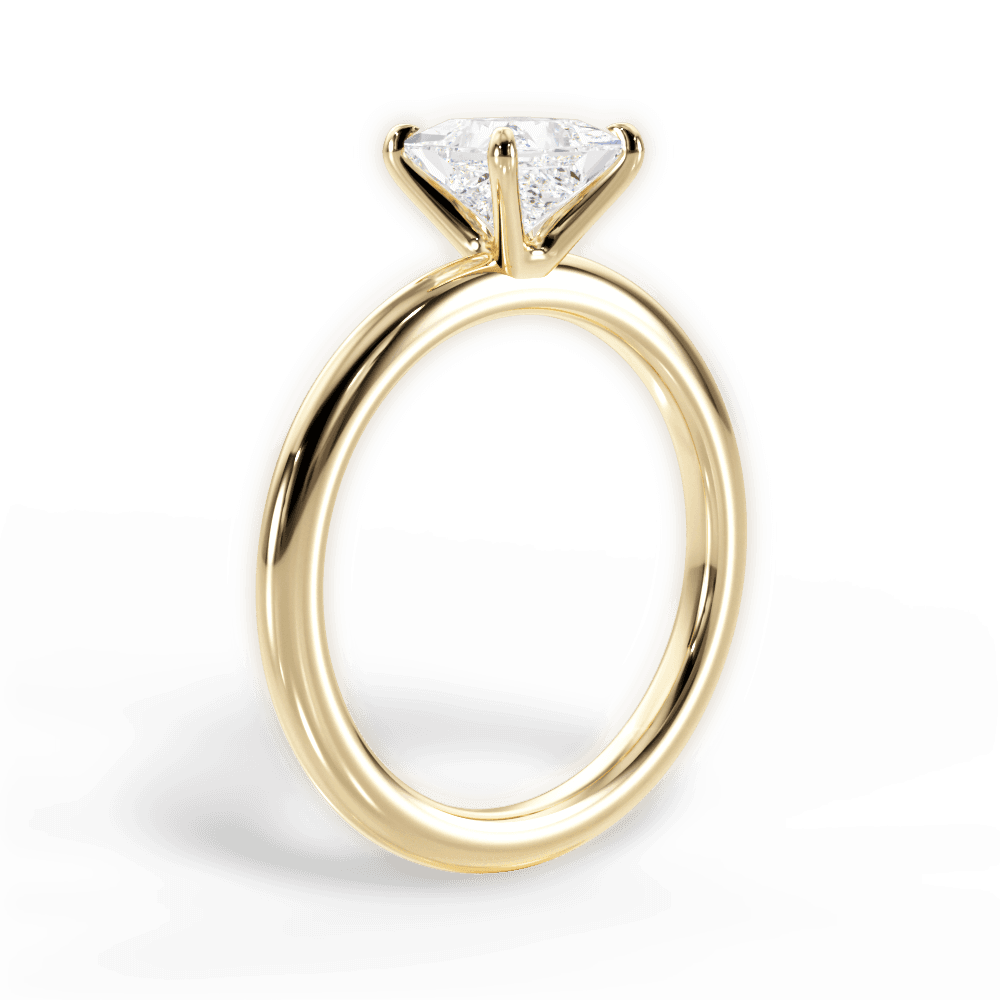 Allison Princess Cut Lab Grown Diamond 18Kt Yellow Gold Engagement Ring - View 4
