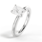 Allison Radiant Cut Lab Grown Diamond Platinum Engagement Ring - View 2