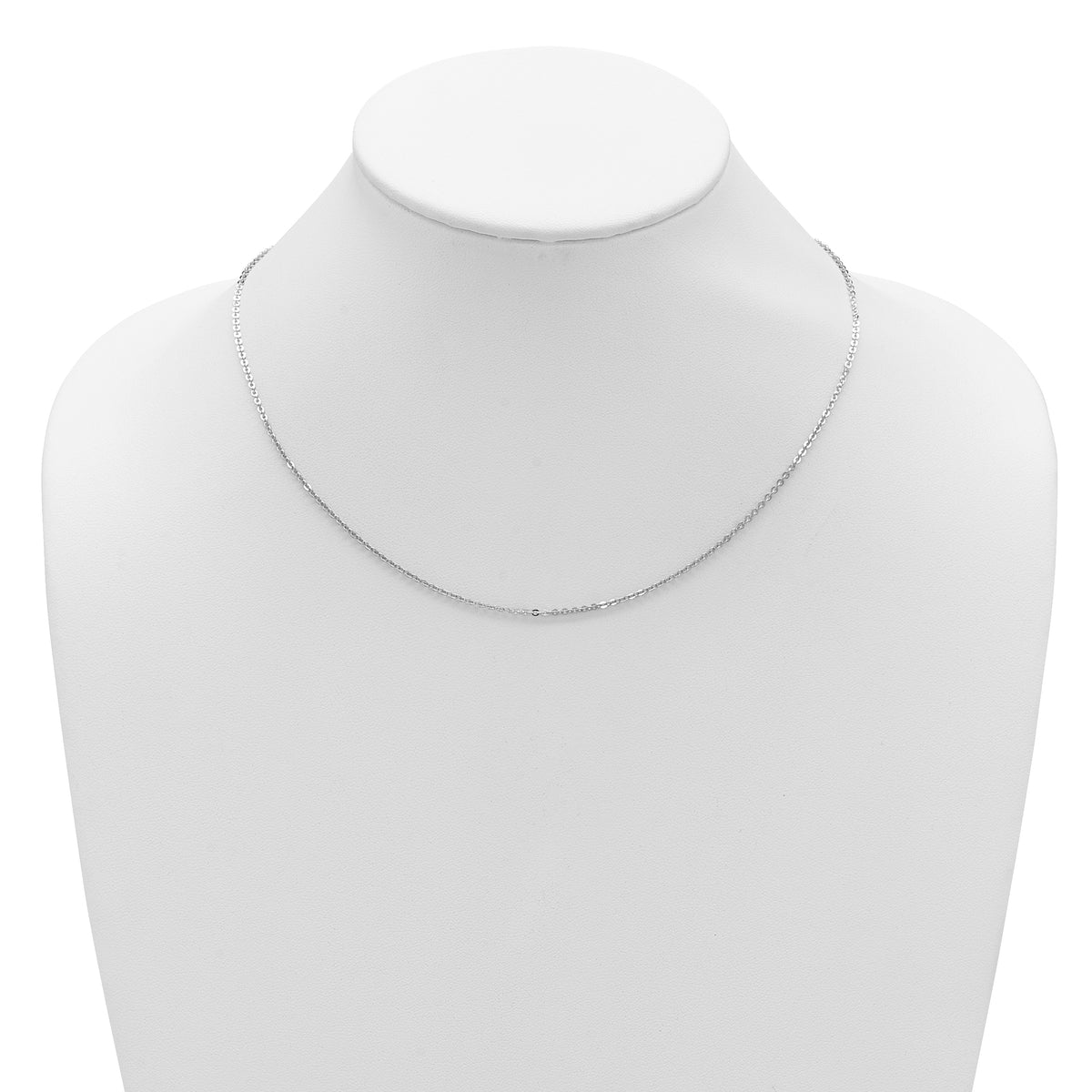 Leslie's Gold Flat Cable Adjustable Chain - 14k White Gold / 18 in / 1.7 mm
