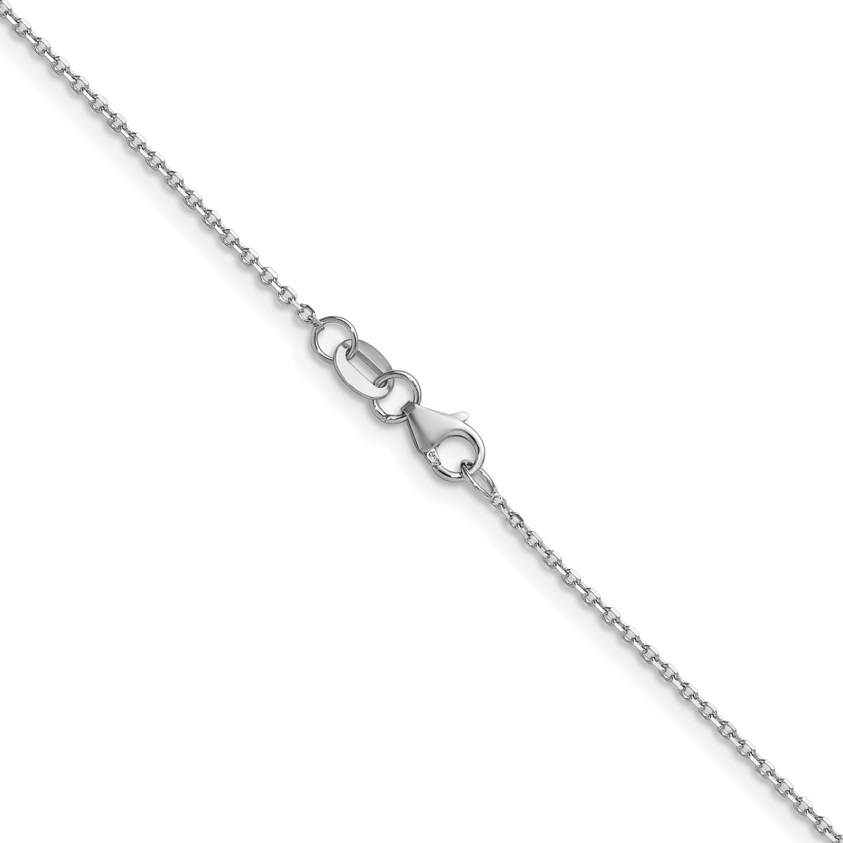 Herco Gold Solid Diamond-Cut Cable Chain - 14k White Gold / 1.1 mm / 16 in