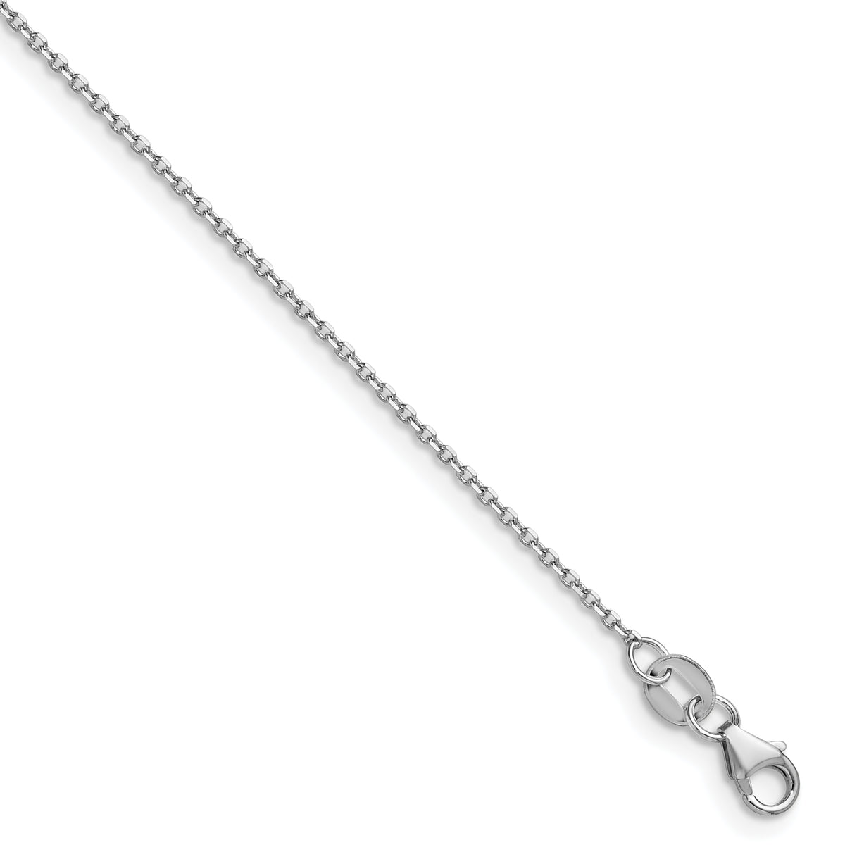 Herco Gold Solid Diamond-Cut Cable Chain - 14k White Gold / 1.1 mm / 16 in