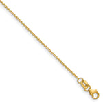 Herco Gold Solid Diamond-Cut Cable Chain - 14k Yellow Gold / 1.1 mm / 16 in