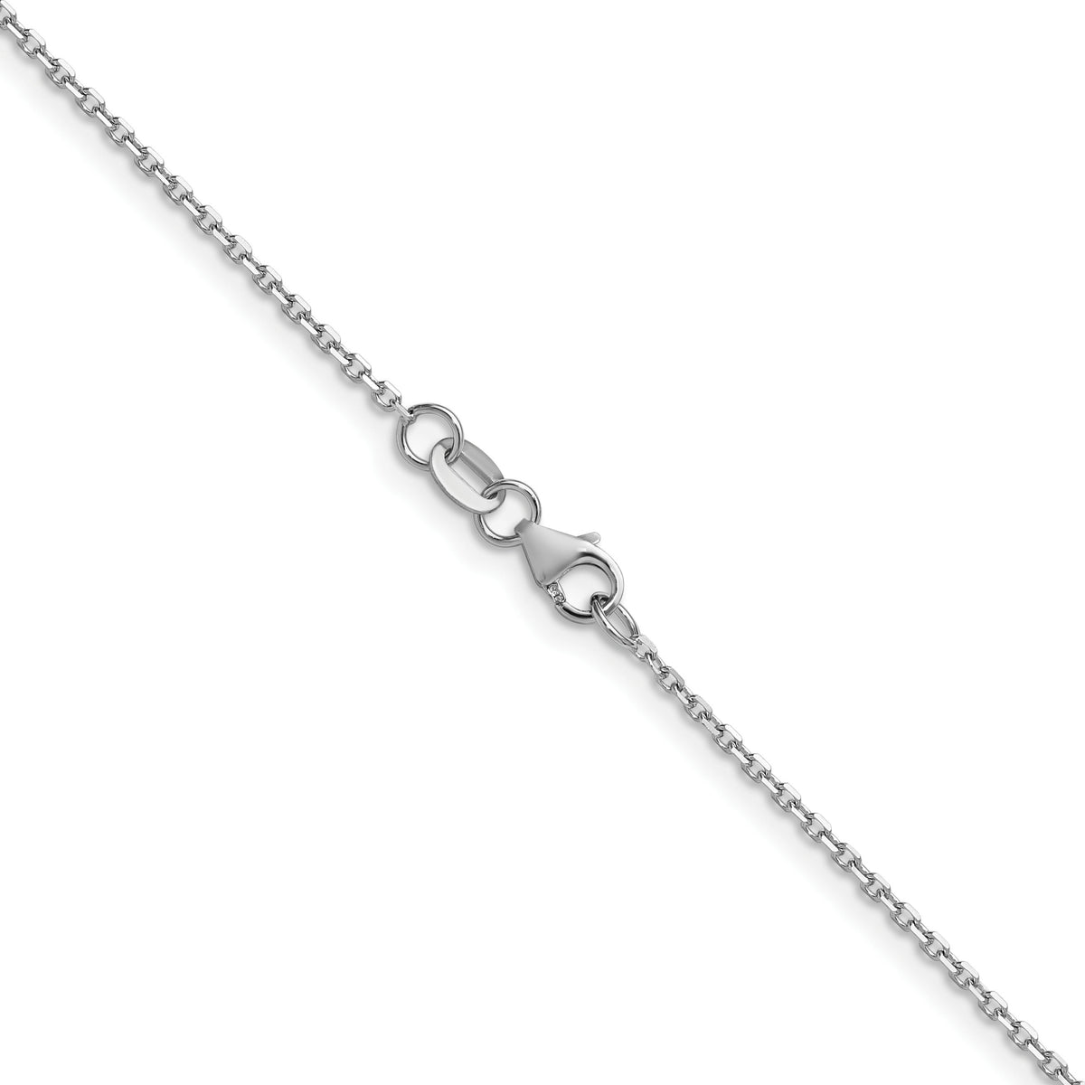 Herco Gold Solid Diamond-Cut Cable Chain - 14k White Gold / 1.3 mm / 16 in