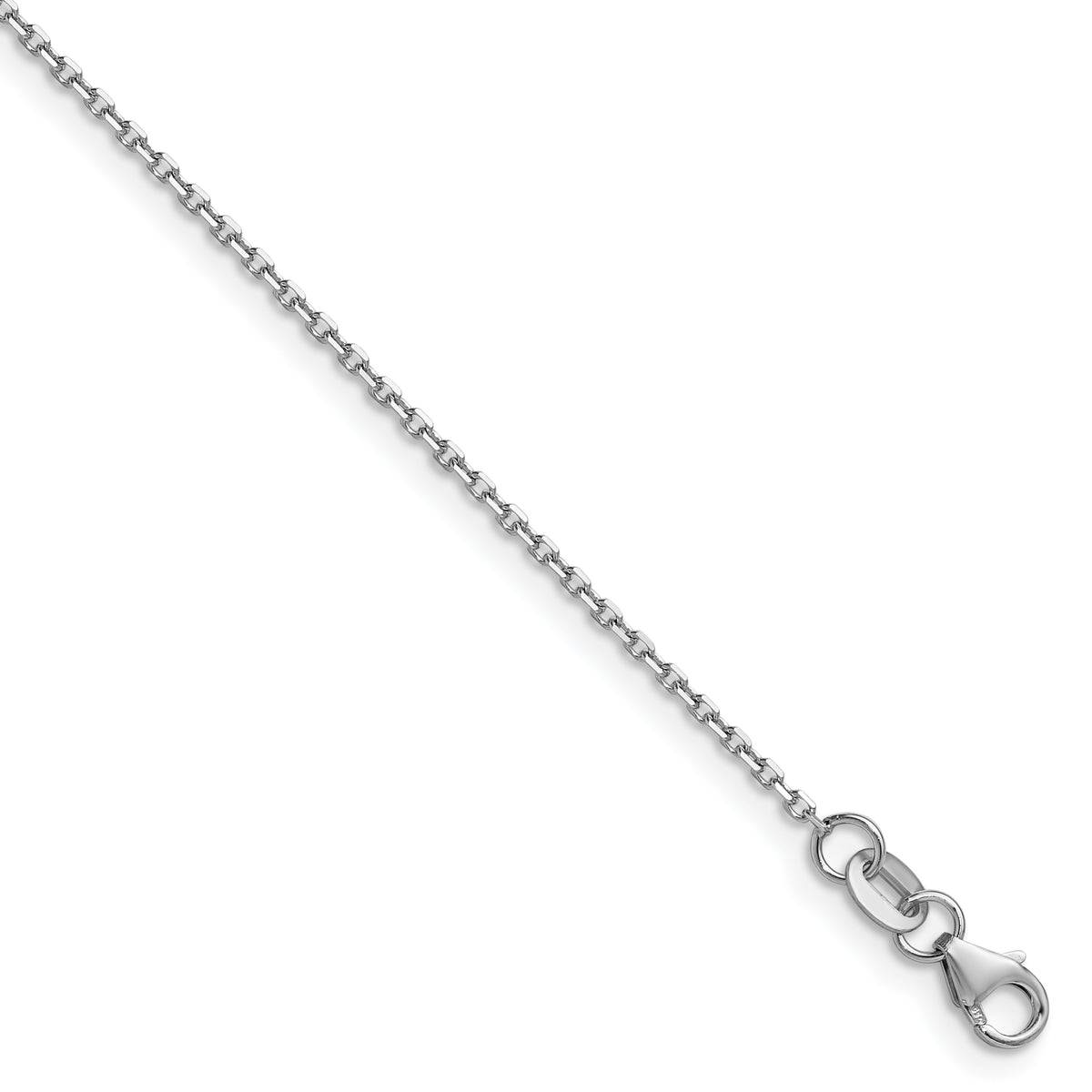 Herco Gold Solid Diamond-Cut Cable Chain - 14k White Gold / 1.3 mm / 16 in
