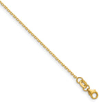 Herco Gold Solid Diamond-Cut Cable Chain - 14k Yellow Gold / 1.3 mm / 16 in