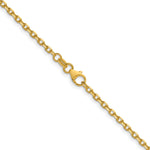 Herco Gold Solid Diamond-Cut Cable Chain - 14k Yellow Gold / 2.3 mm / 16 in
