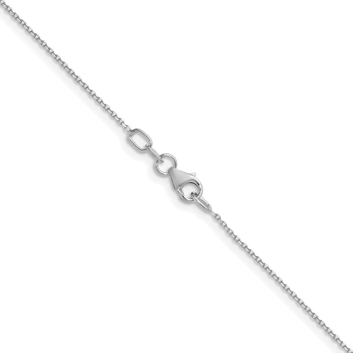 Herco Gold Solid Diamond-Cut Cable Chain - 14k White Gold / 0.9 mm / 16 in