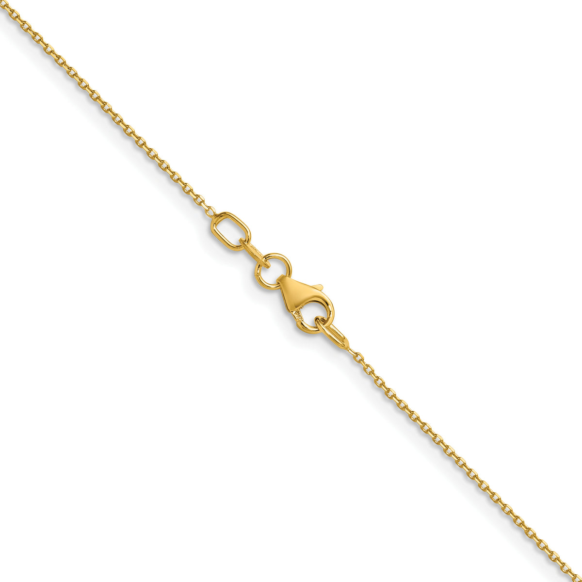 Herco Gold Solid Diamond-Cut Cable Chain - 14k Yellow Gold / 0.9 mm / 16 in