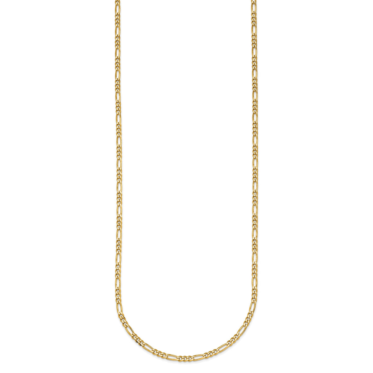 Herco Gold Solid Figaro Chain - 2.4 mm / 16 in