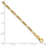 Herco Gold Solid Figaro Chain - 2.4 mm / 16 in