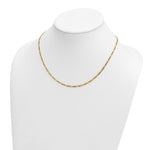 Herco Gold Solid Figaro Chain - 2.4 mm / 18 in