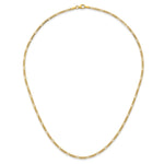 Herco Gold Solid Figaro Chain - 2.4 mm / 18 in