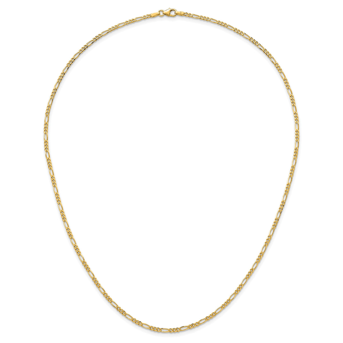Herco Gold Solid Figaro Chain - 2.4 mm / 20 in