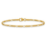 Herco Gold Solid Figaro Chain Bracelet - 2.4 mm
