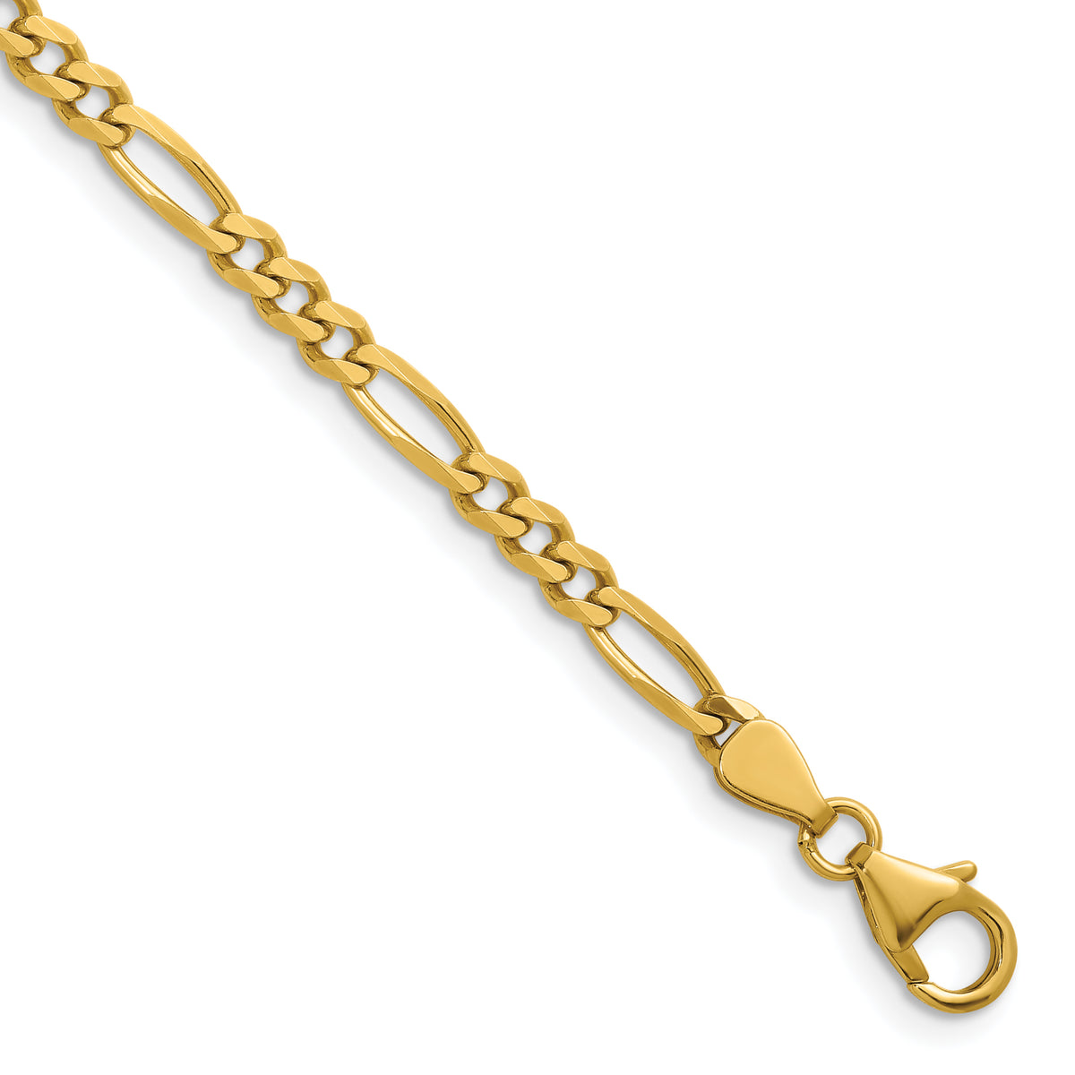 Herco Gold Solid Figaro Chain - 3.5 mm / 18 in