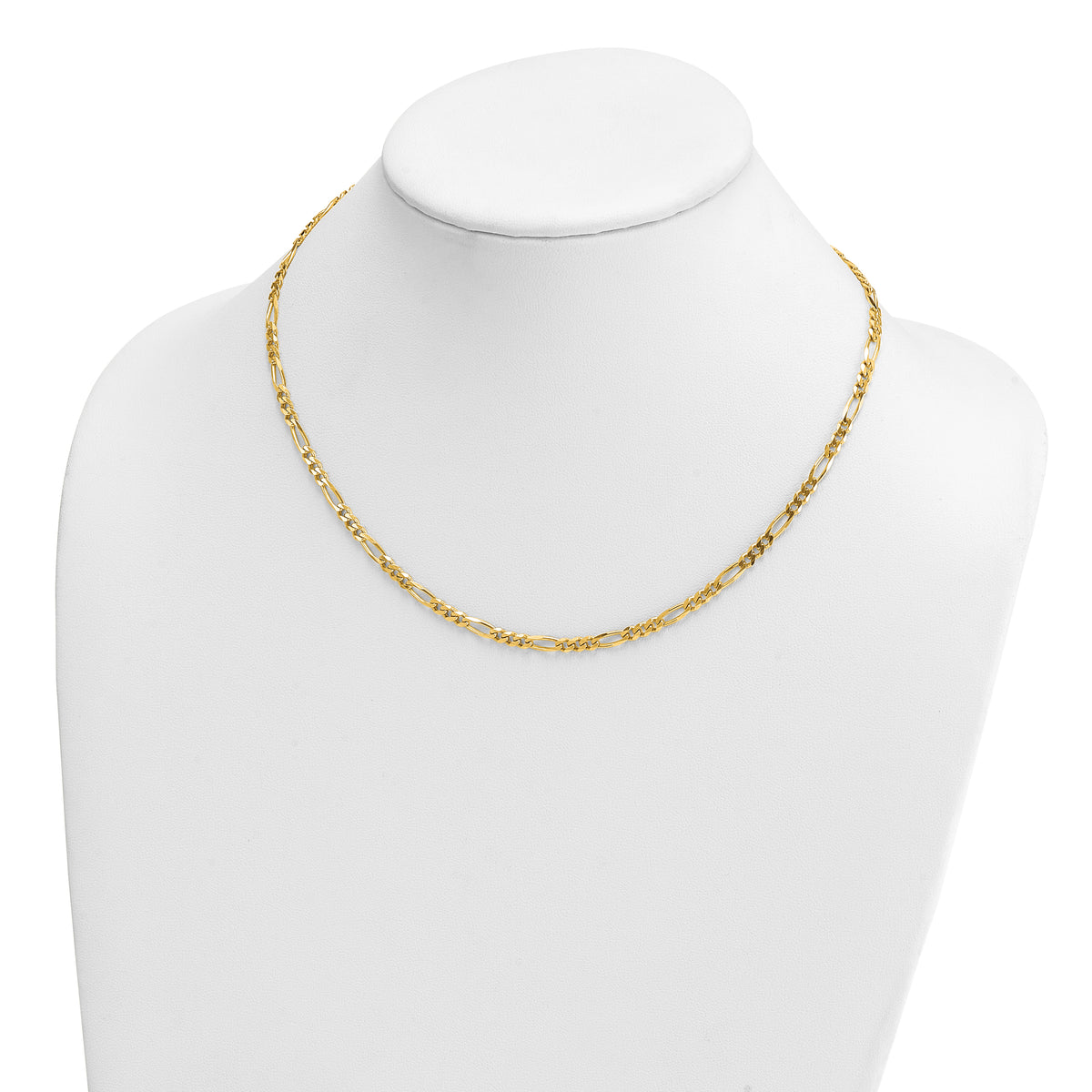 Herco Gold Solid Figaro Chain - 3.5 mm / 18 in