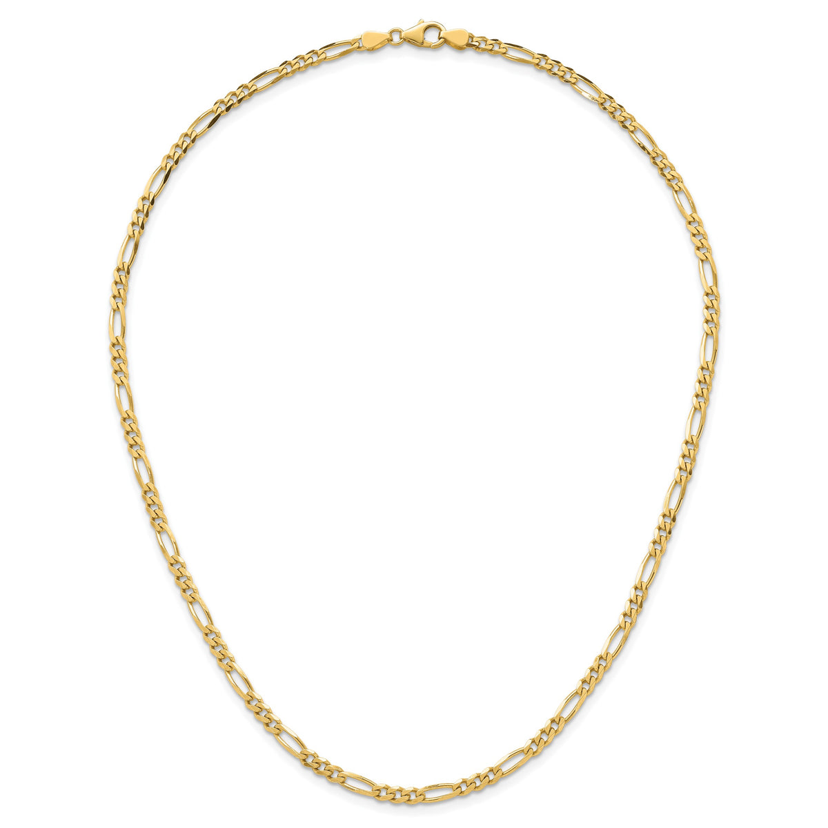 Herco Gold Solid Figaro Chain - 3.5 mm / 18 in