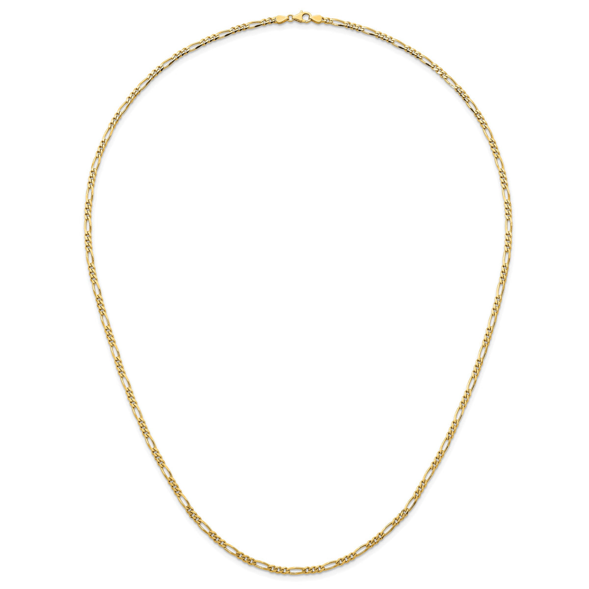 Herco Gold Solid Figaro Chain - 3.5 mm / 30 in