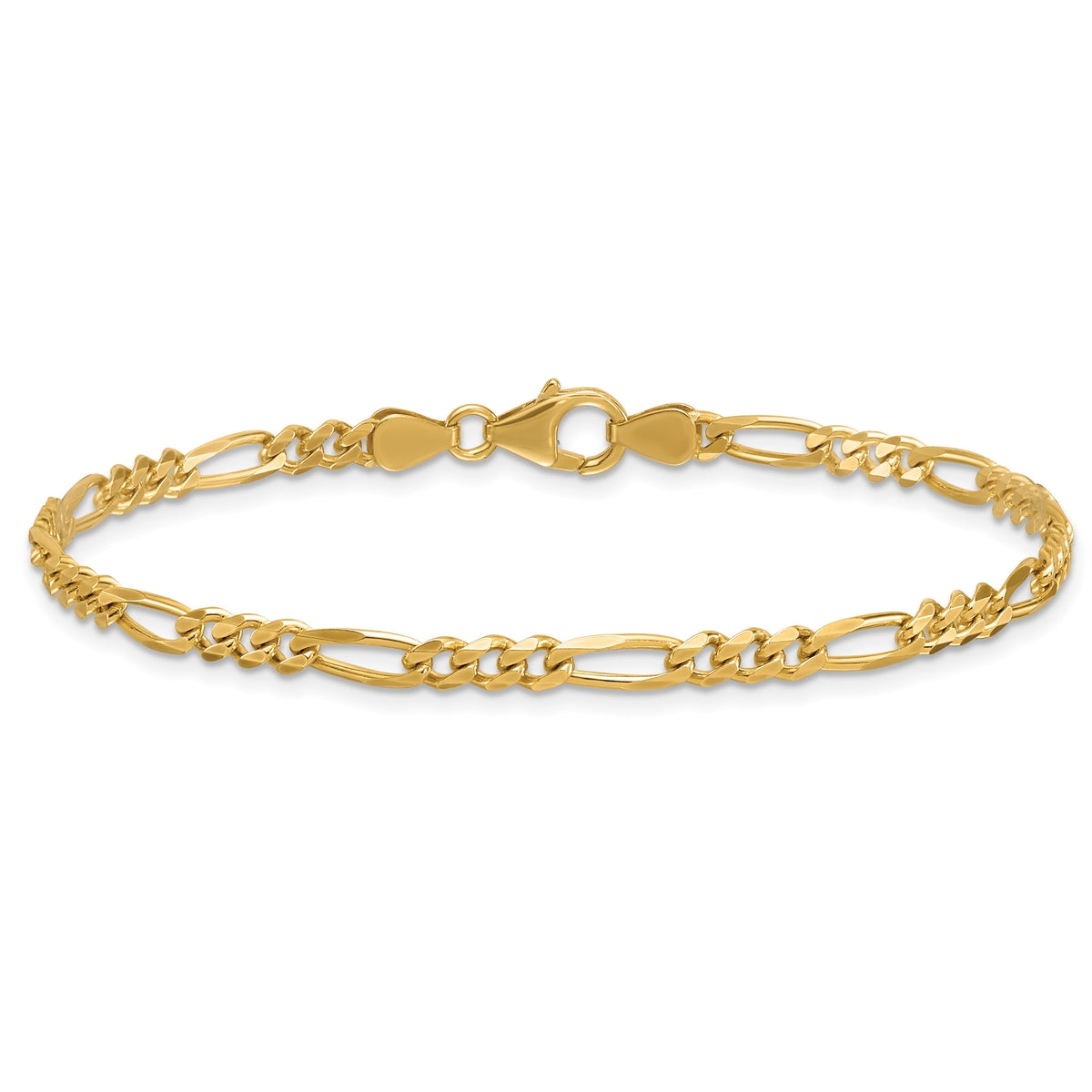 Herco Gold Solid Figaro Chain Bracelet - 3.5 mm