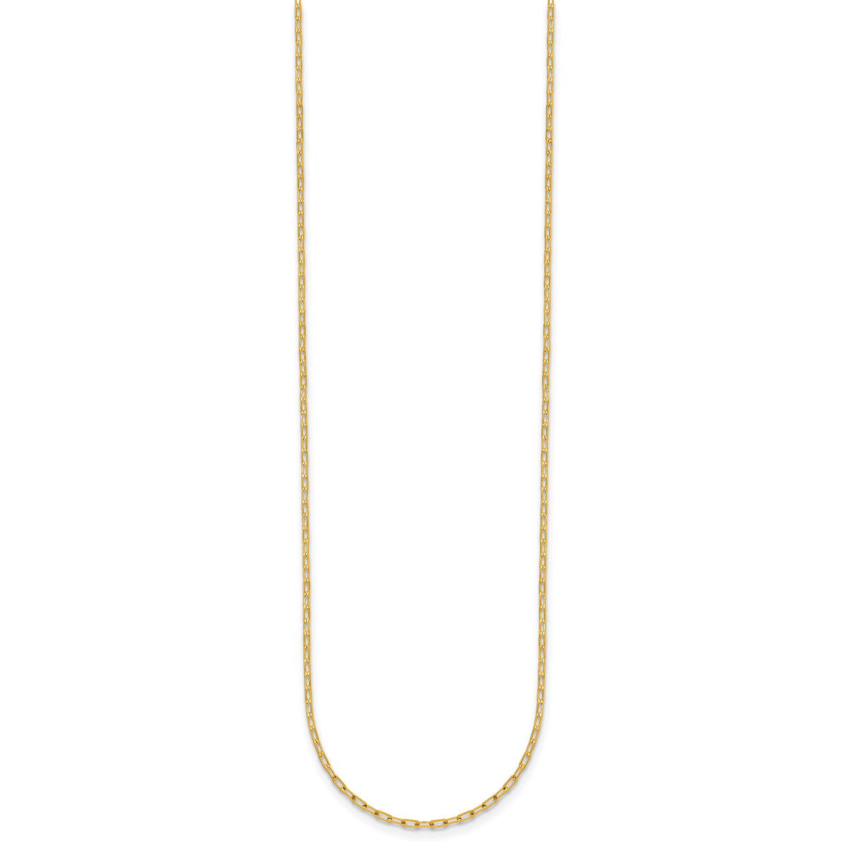 Herco Gold Diamond-Cut Flat Oval Link Chain - 14k Yellow Gold / 1.2 mm / 16 in