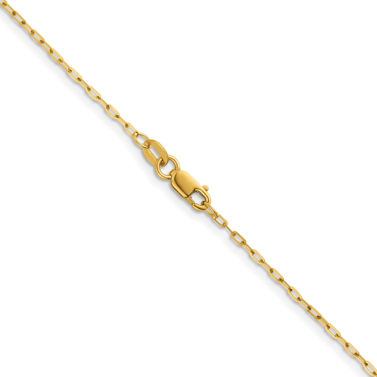 Herco Gold Diamond-Cut Flat Oval Link Chain - 14k Yellow Gold / 1.2 mm / 16 in