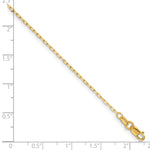 Herco Gold Diamond-Cut Flat Oval Link Chain - 14k Yellow Gold / 1.2 mm / 16 in