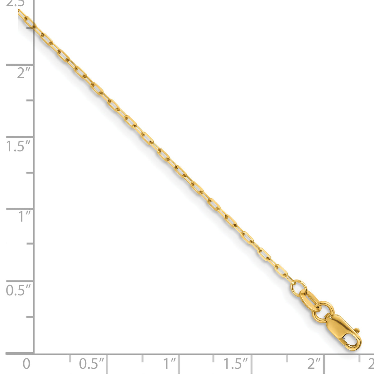 Herco Gold Diamond-Cut Flat Oval Link Chain - 14k Yellow Gold / 1.2 mm / 16 in