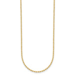 Herco Gold Diamond-Cut Flat Oval Link Chain - 14k Yellow Gold / 1.2 mm / 16 in