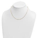 Herco Gold Diamond-Cut Flat Oval Link Chain - 14k Yellow Gold / 1.2 mm / 16 in