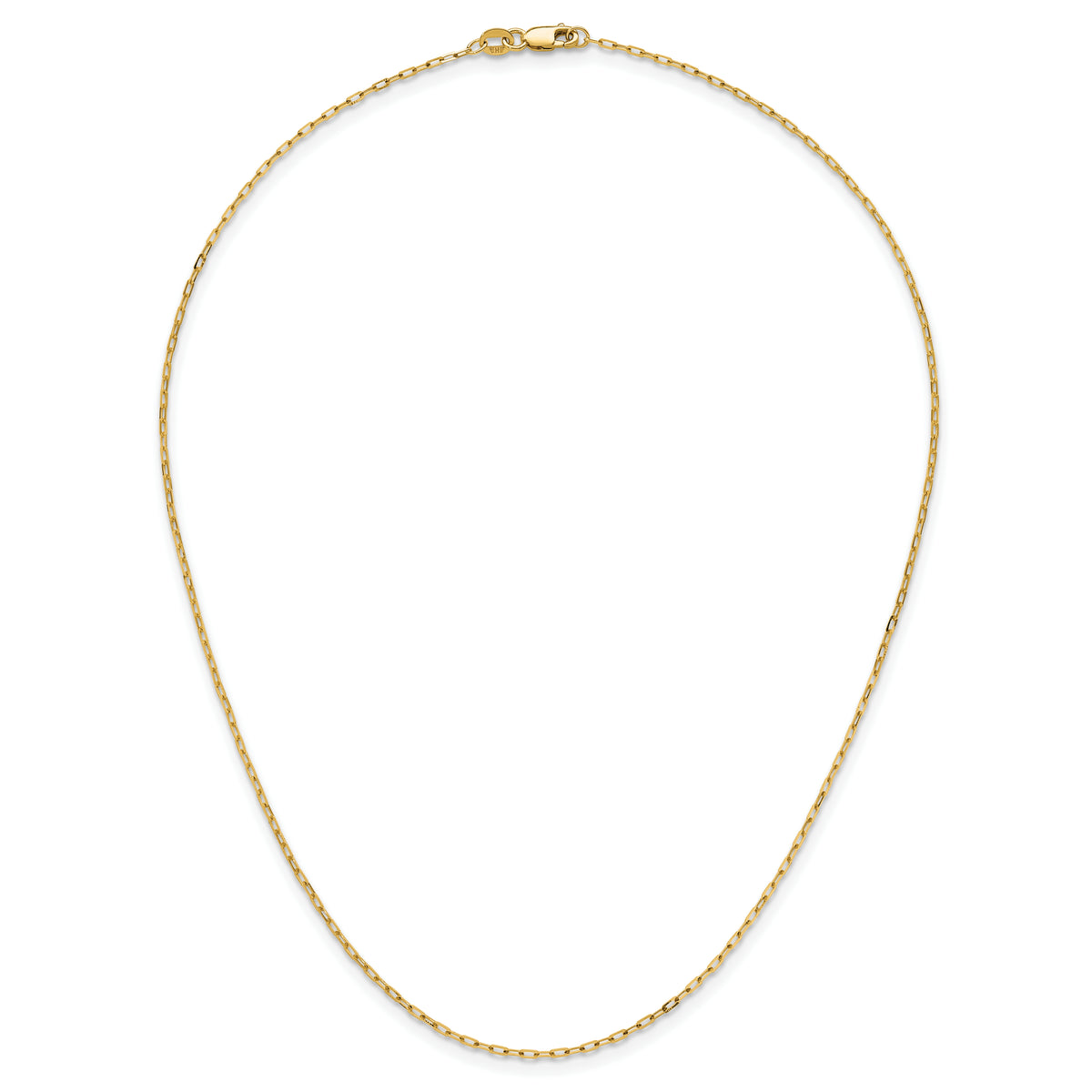 Herco Gold Diamond-Cut Flat Oval Link Chain - 14k Yellow Gold / 1.2 mm / 16 in