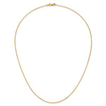Herco Gold Diamond-Cut Flat Oval Link Chain - 14k Yellow Gold / 1.2 mm / 18 in