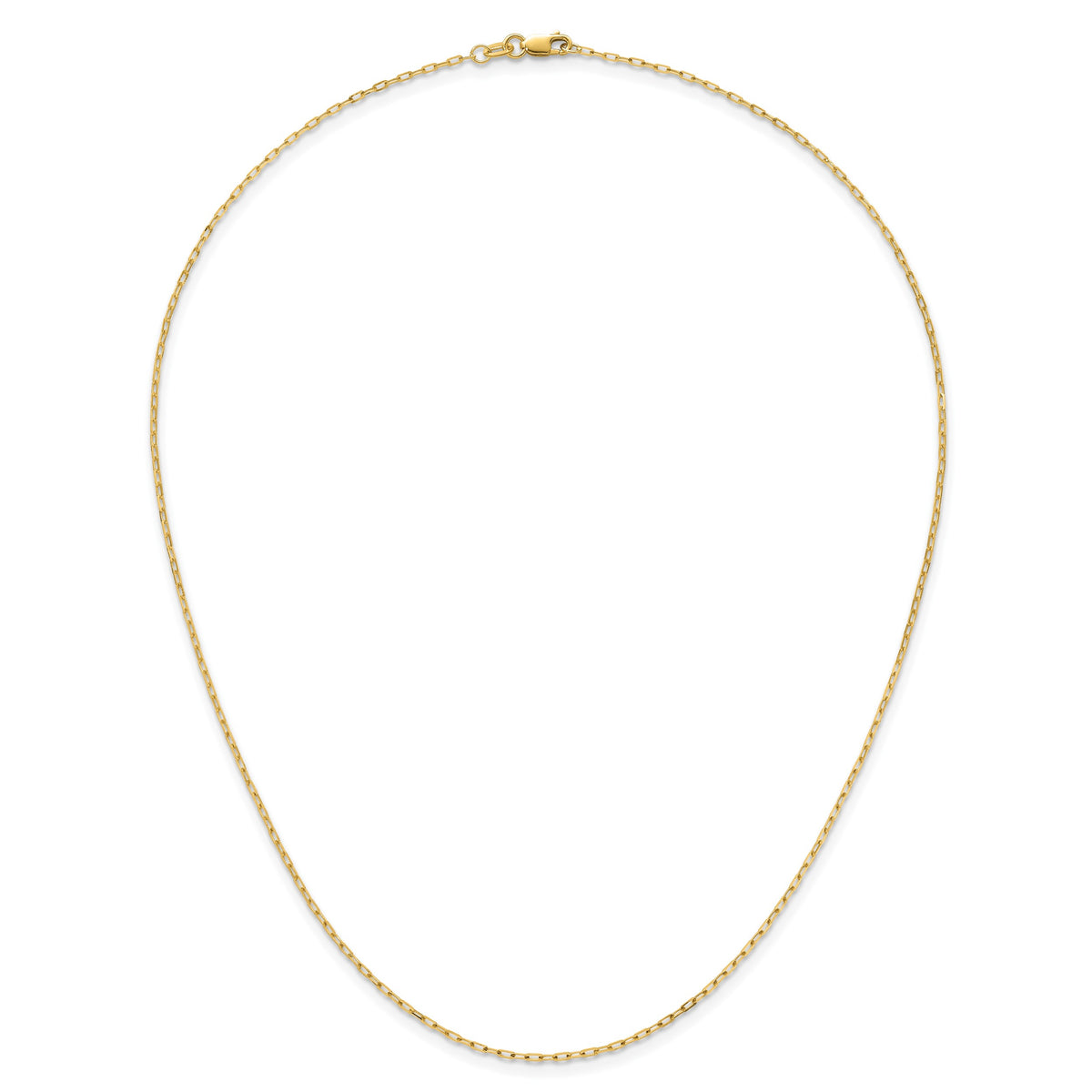 Herco Gold Diamond-Cut Flat Oval Link Chain - 14k Yellow Gold / 1.2 mm / 18 in