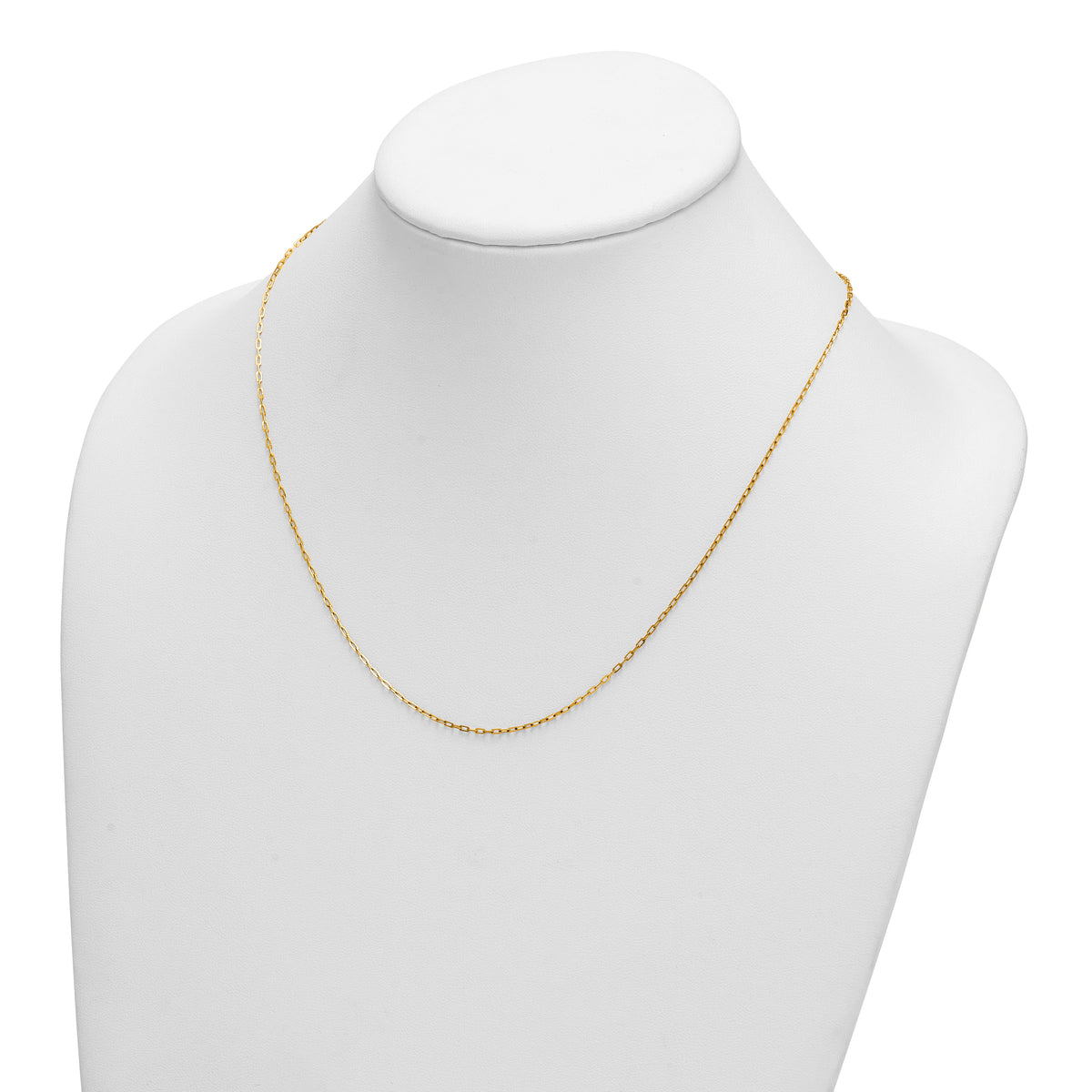 Herco Gold Diamond-Cut Flat Oval Link Chain - 14k Yellow Gold / 1.2 mm / 20 in