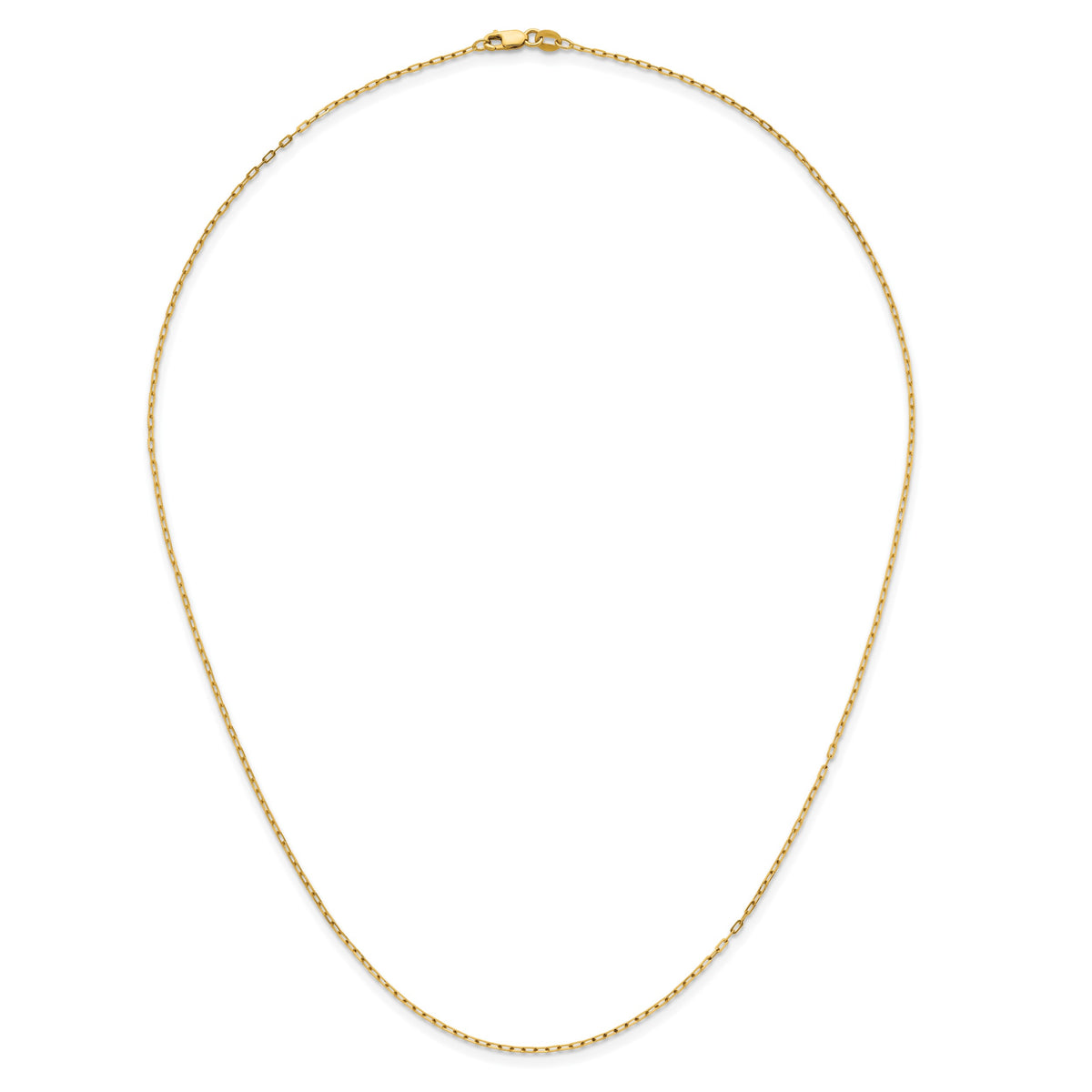 Herco Gold Diamond-Cut Flat Oval Link Chain - 14k Yellow Gold / 1.2 mm / 20 in