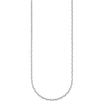 Herco Gold Diamond-Cut Flat Oval Link Chain - 14k White Gold / 2.2 mm / 16 in