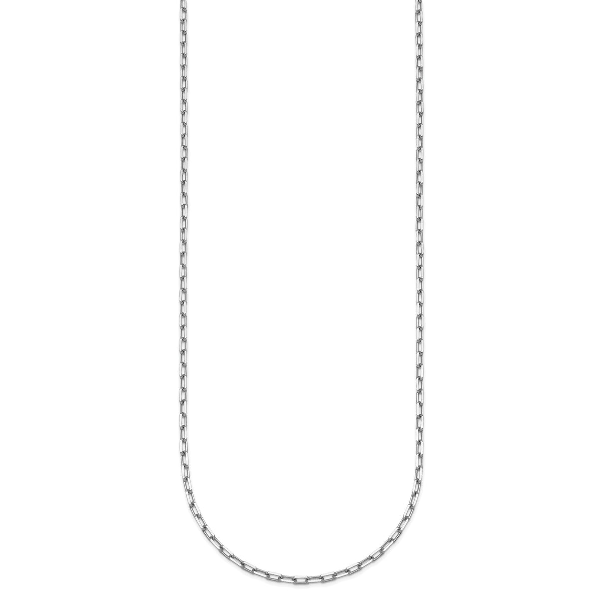 Herco Gold Diamond-Cut Flat Oval Link Chain - 14k White Gold / 2.2 mm / 16 in#14k White Gold_2.2 mm