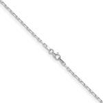 Herco Gold Diamond-Cut Flat Oval Link Chain - 14k White Gold / 2.2 mm / 16 in